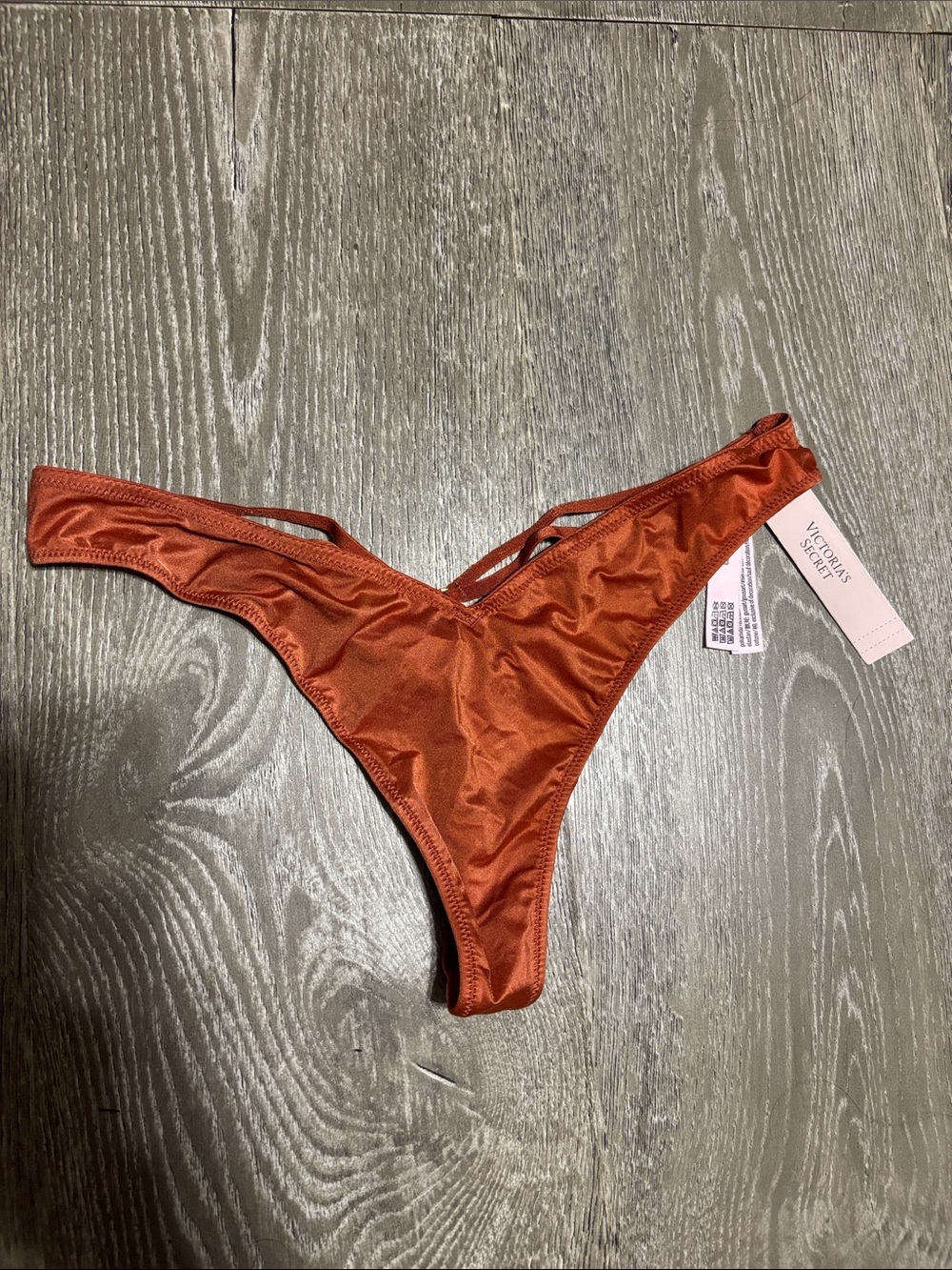 Victoria's Secret Rust Orange High Leg Thong